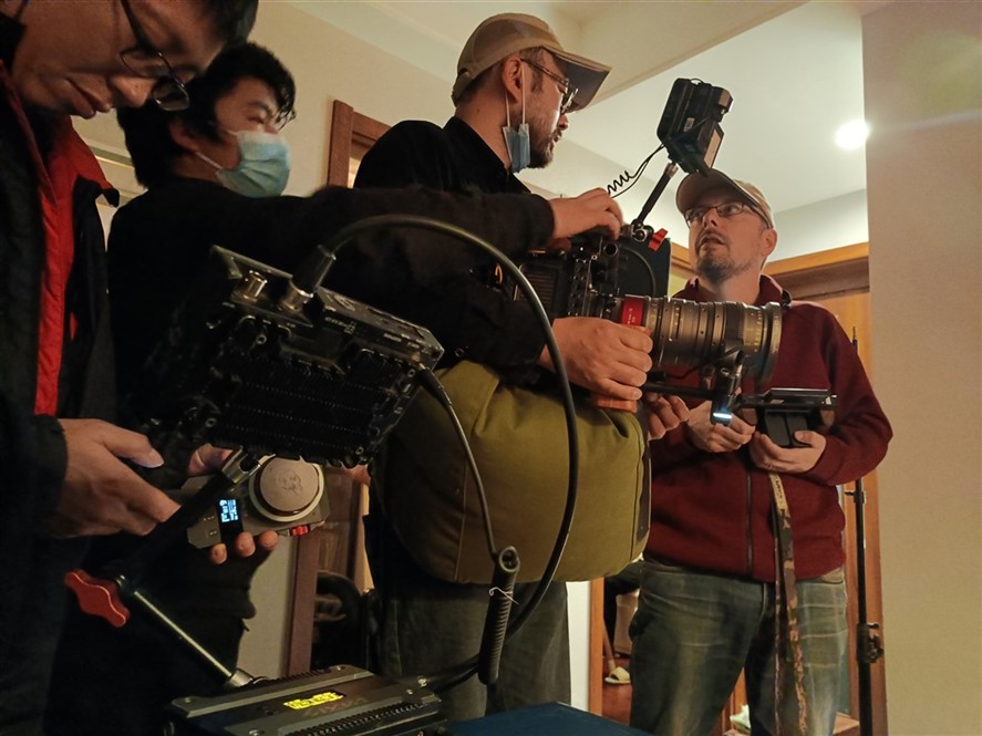 Tianjin camera crew working on a production set
